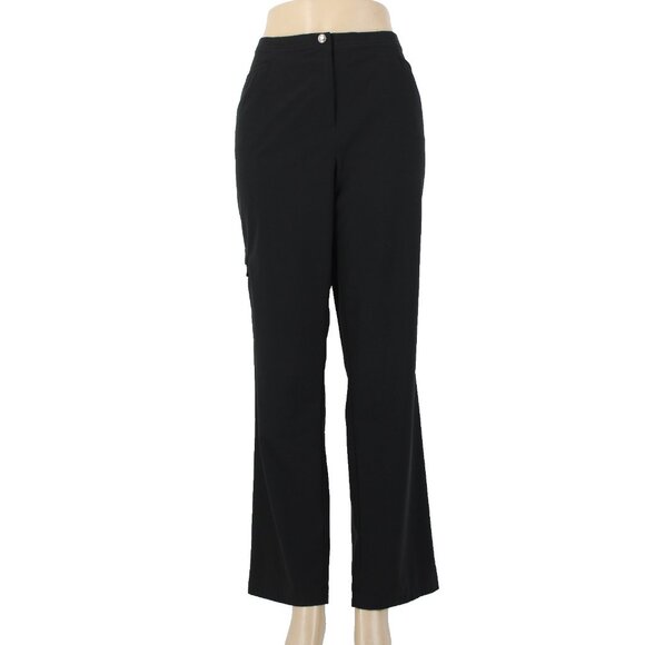 Chicos Zenergy Pant Sz 1 x 31 Reg Black Pockets Polyester Spandex Pant - Picture 1 of 16